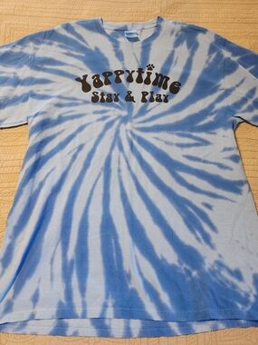 Port and Company Blue & White Tie-Dye Yappytime Tee